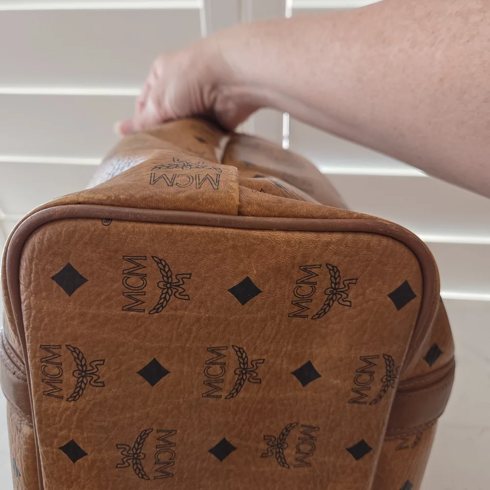 MCM Brown Monogram Tote Bag - Picture 9 of 14